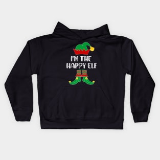 I'm The Happy Elf Matching Family Group Christmas Kids Hoodie